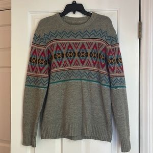 Patterned Wool Blend Sweater